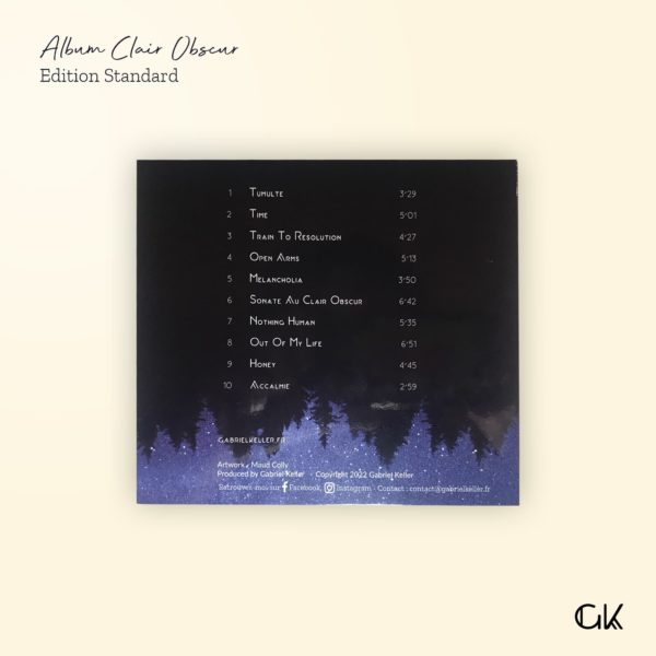Album Clair Obscur - Gabriel Keller - Dos Edition Standard